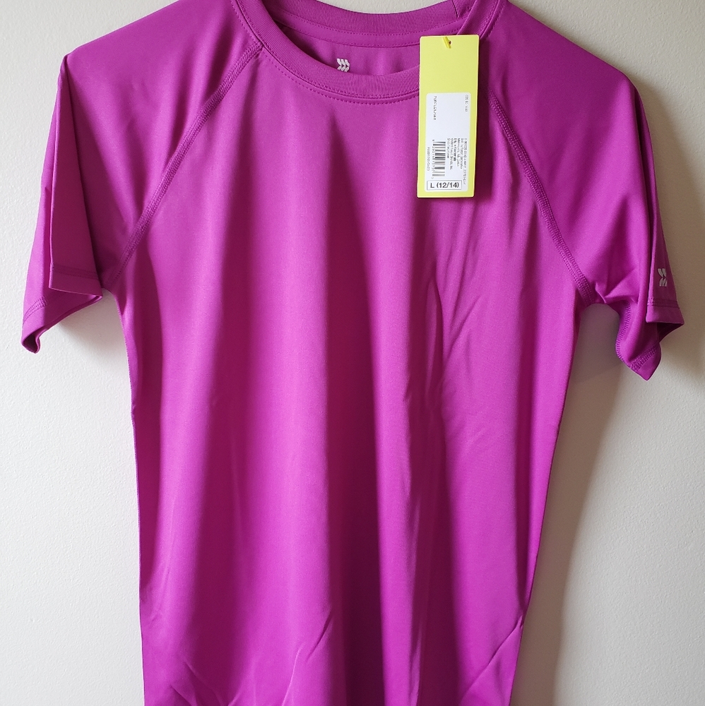 All in motion Fushia work out tee